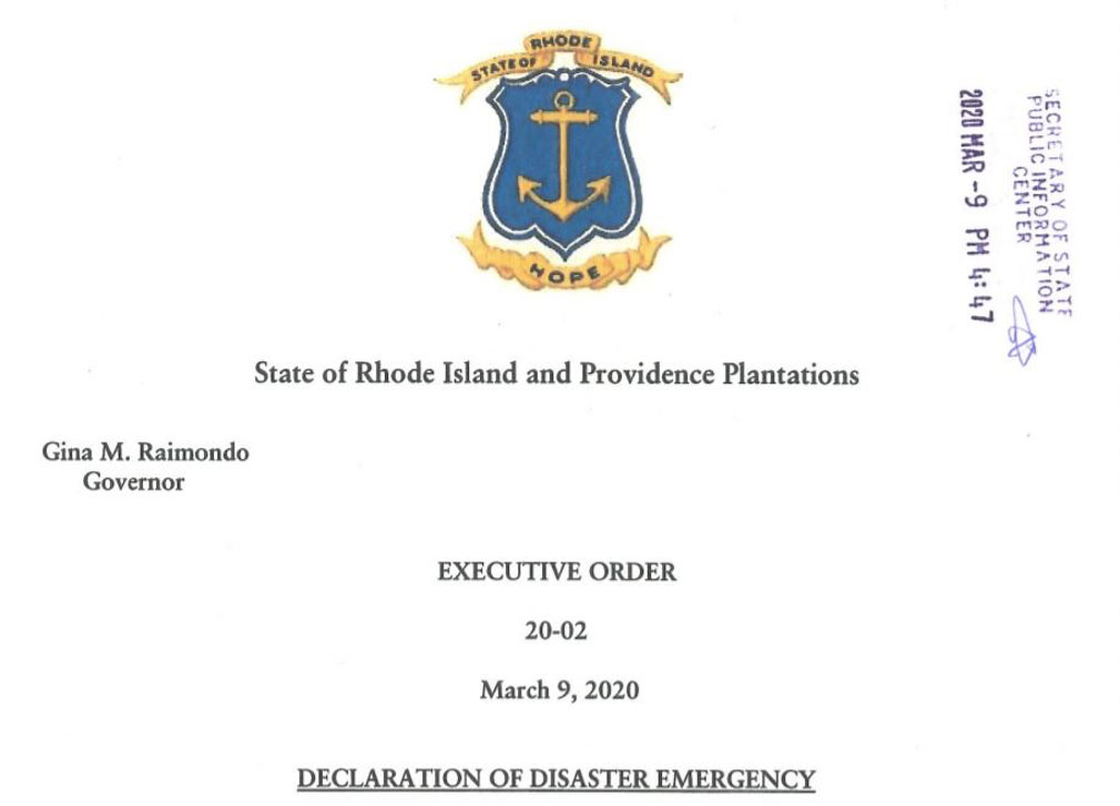 RI Executive Order